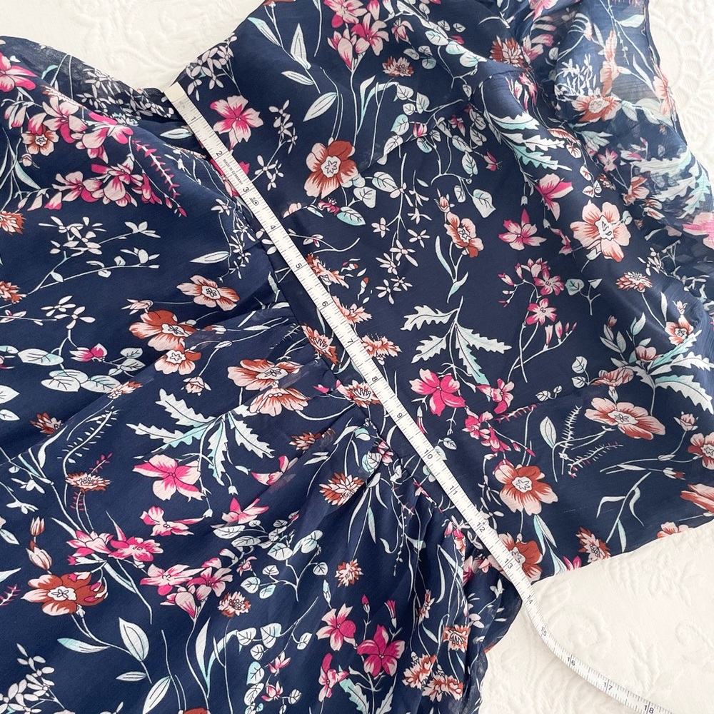 NWOT Lulus My Favorite Navy Blue Floral Print Off-the-Shoulder Dress Small - Picture 7 of 7